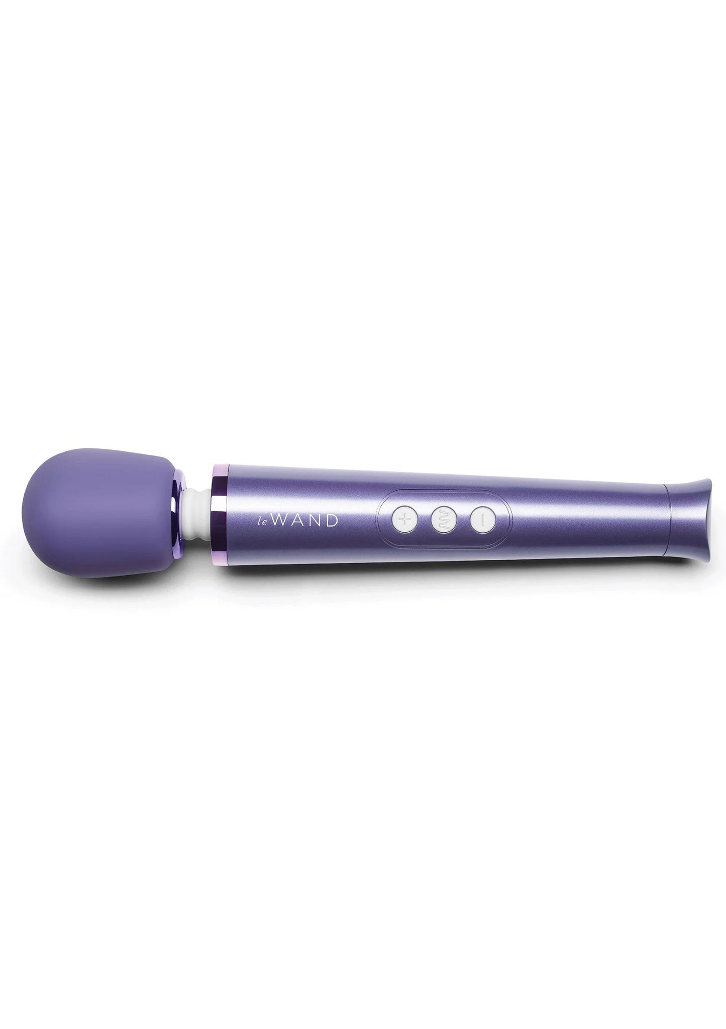 Violet Le Wand wandvibrator met knoppen op de handgreep