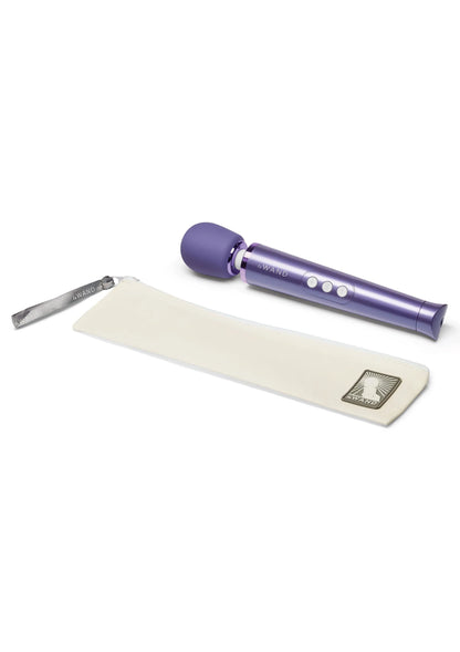 Oplaadbare wandvibrator in violet met opbergzak