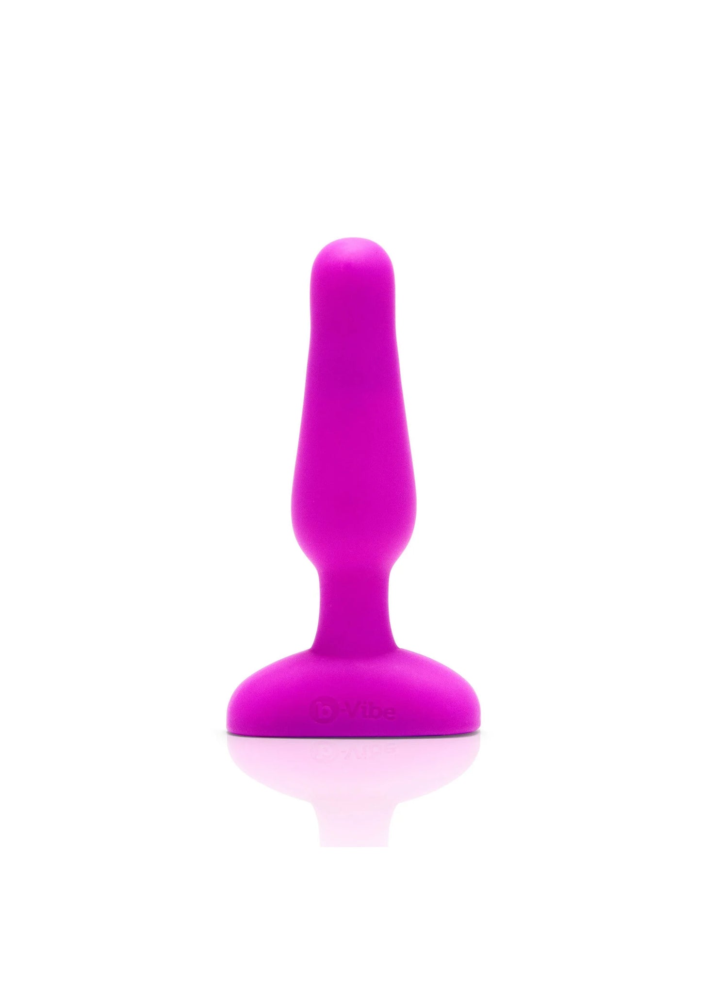 B-Vibe novice plug in fuchsia, staand silhouet met ronde voet