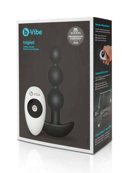 B-Vibe doos met zwarte anale beads set en productinfo op de zijkant