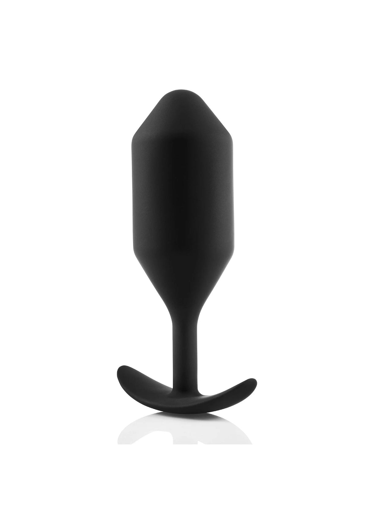 Zwarte anale plug met brede onderkant en afgeronde top