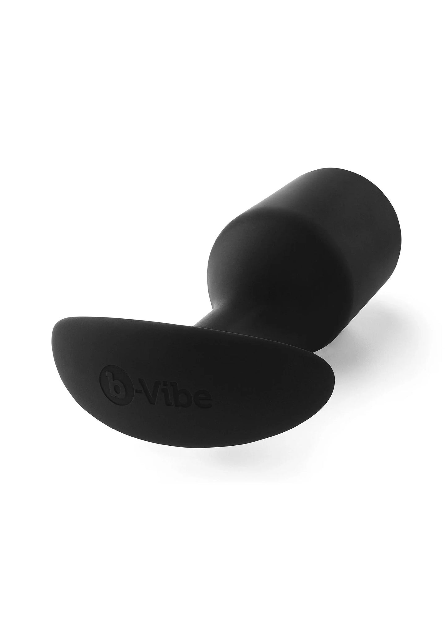 Anale plug van zwart siliconen met ronde basis en brede flens, B-Vibe Snug Plug 5