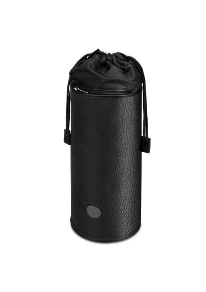 Zwarte UV-sterilisator pouch met trekkoord en b-logo
