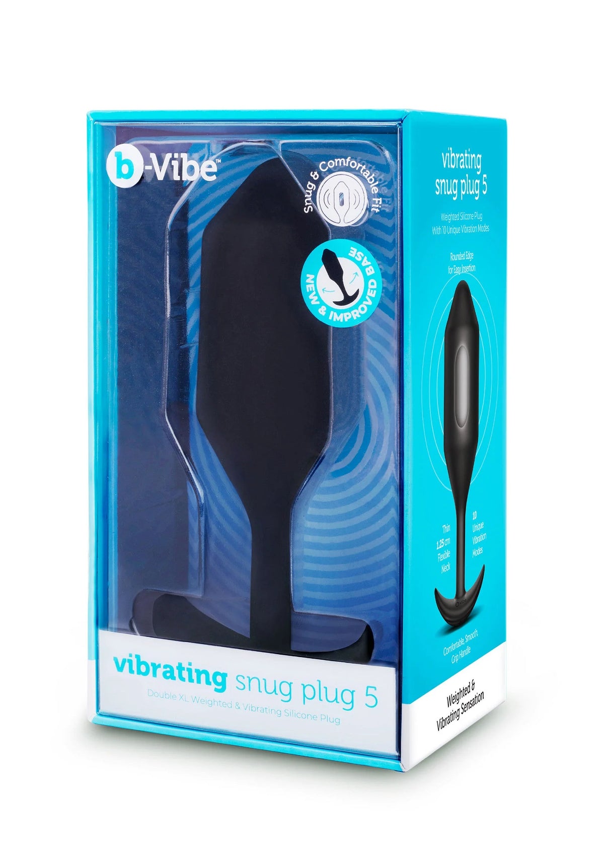 Vibrerende anale plug XXL B-Vibe in blauwe verpakking met productafbeelding op de doos.