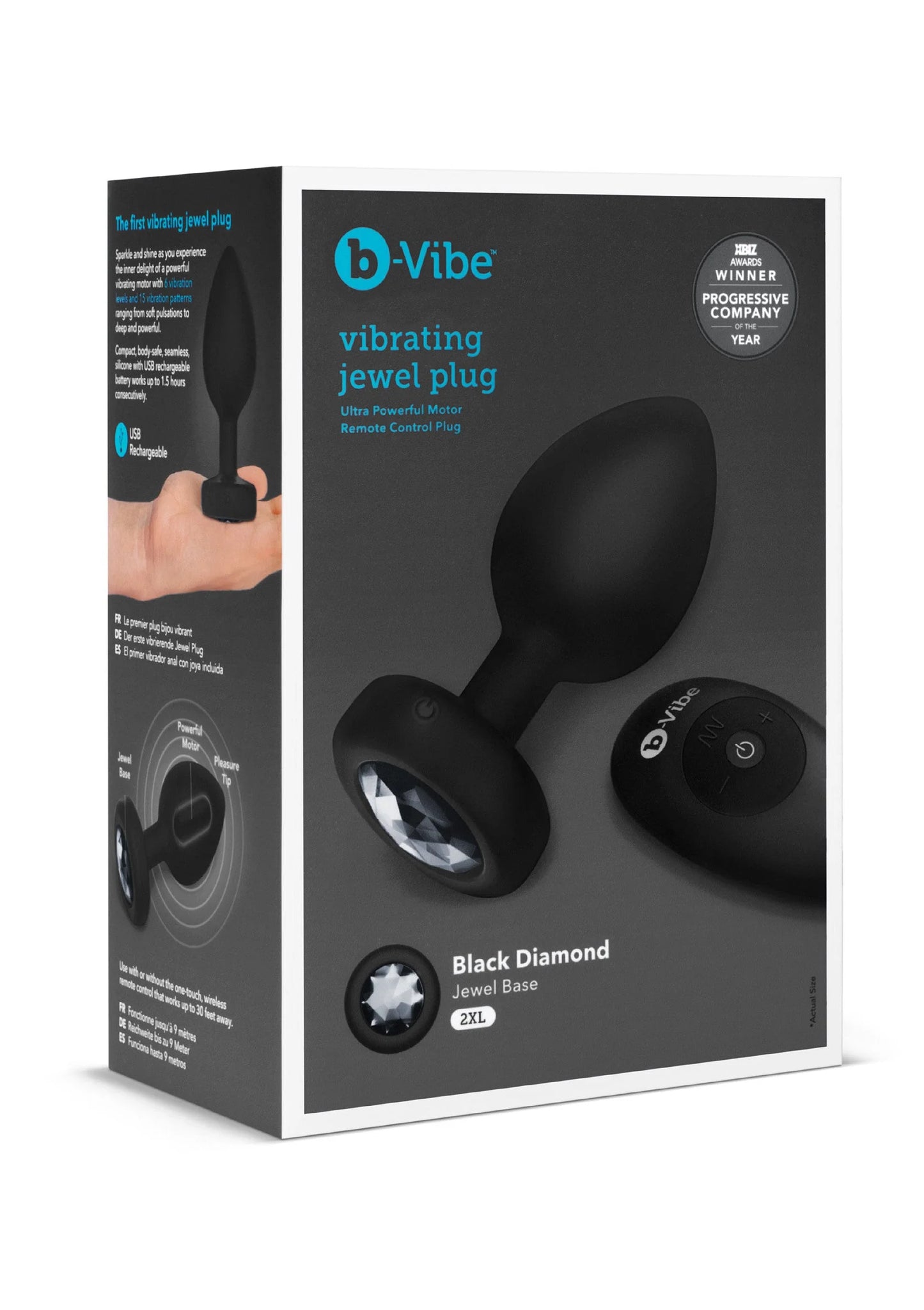 Verpakkingsdoos voor zwarte anale plug met diamantbasis