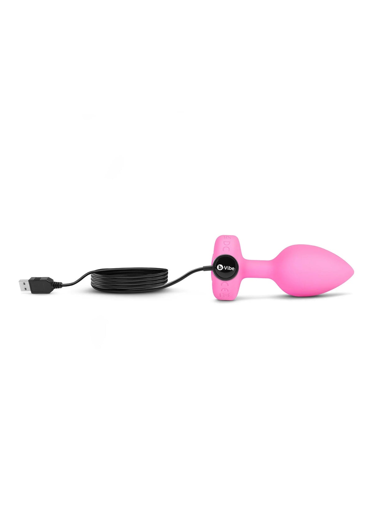 Roze hartvormige vibrerende plug met kabel en stekker
