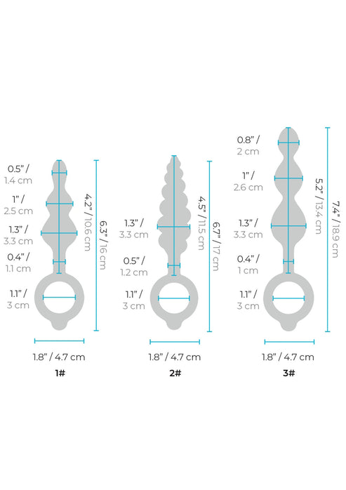 Beaded Butties Bundle Butplug anal Trainer set by B-Vibe
