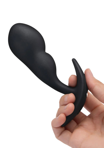 Zwarte P-spot plug met vingerbediening bij de basis