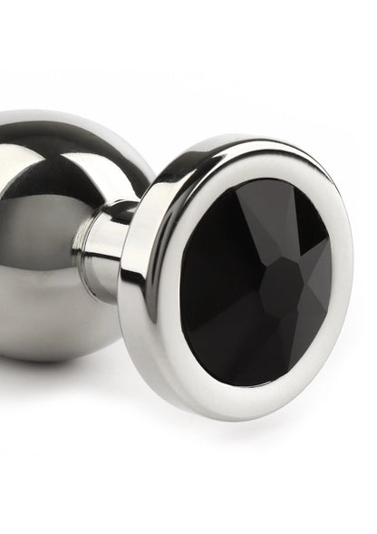 Mr. Steel Jewled Butt Plug Small (Blue)