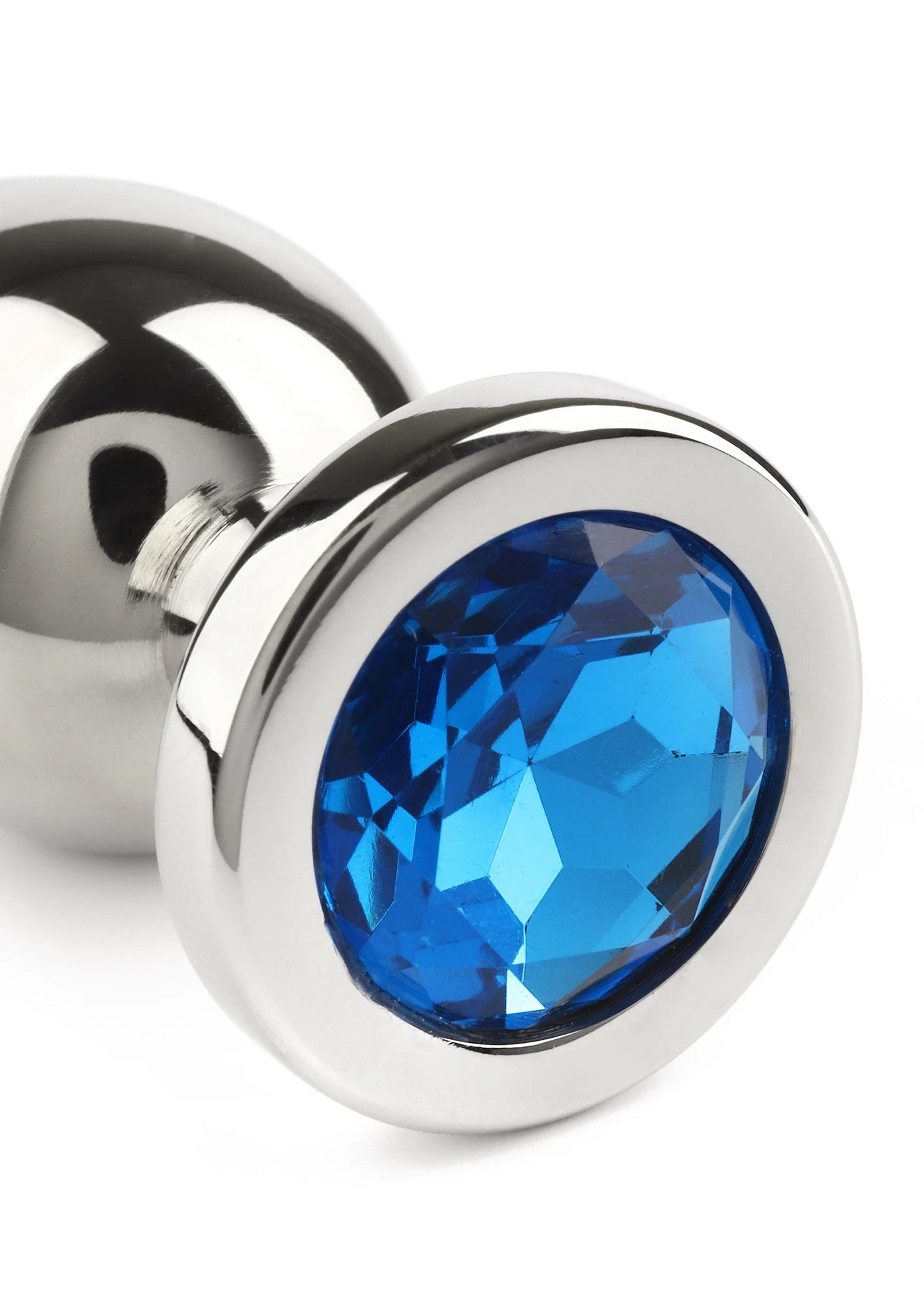 Mr. Steel Jewled Butt Plug Small (Blue)