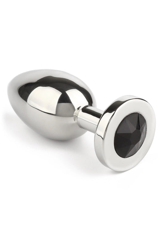Bestel: Jewled Butt Plug Medium - bij Happytoys: de erotische sex webshop | liever Happy dan Easy ⭐⭐⭐⭐⭐ - Default Title - 38131 - BLACK