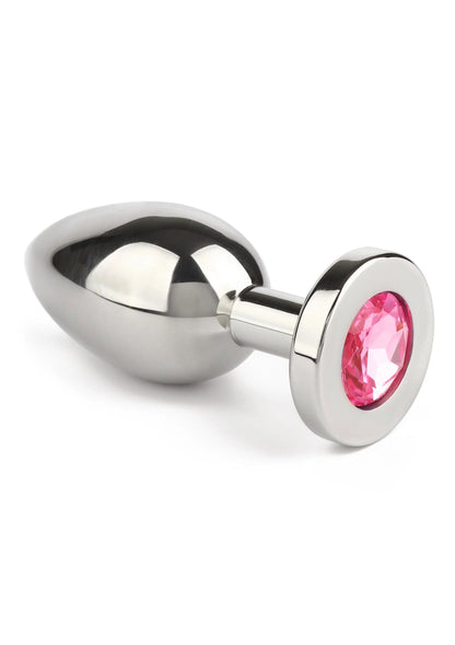 Bestel: Jewled Butt Plug Medium - bij Happytoys: de erotische sex webshop | liever Happy dan Easy ⭐⭐⭐⭐⭐ - Default Title - 38131 - PINK