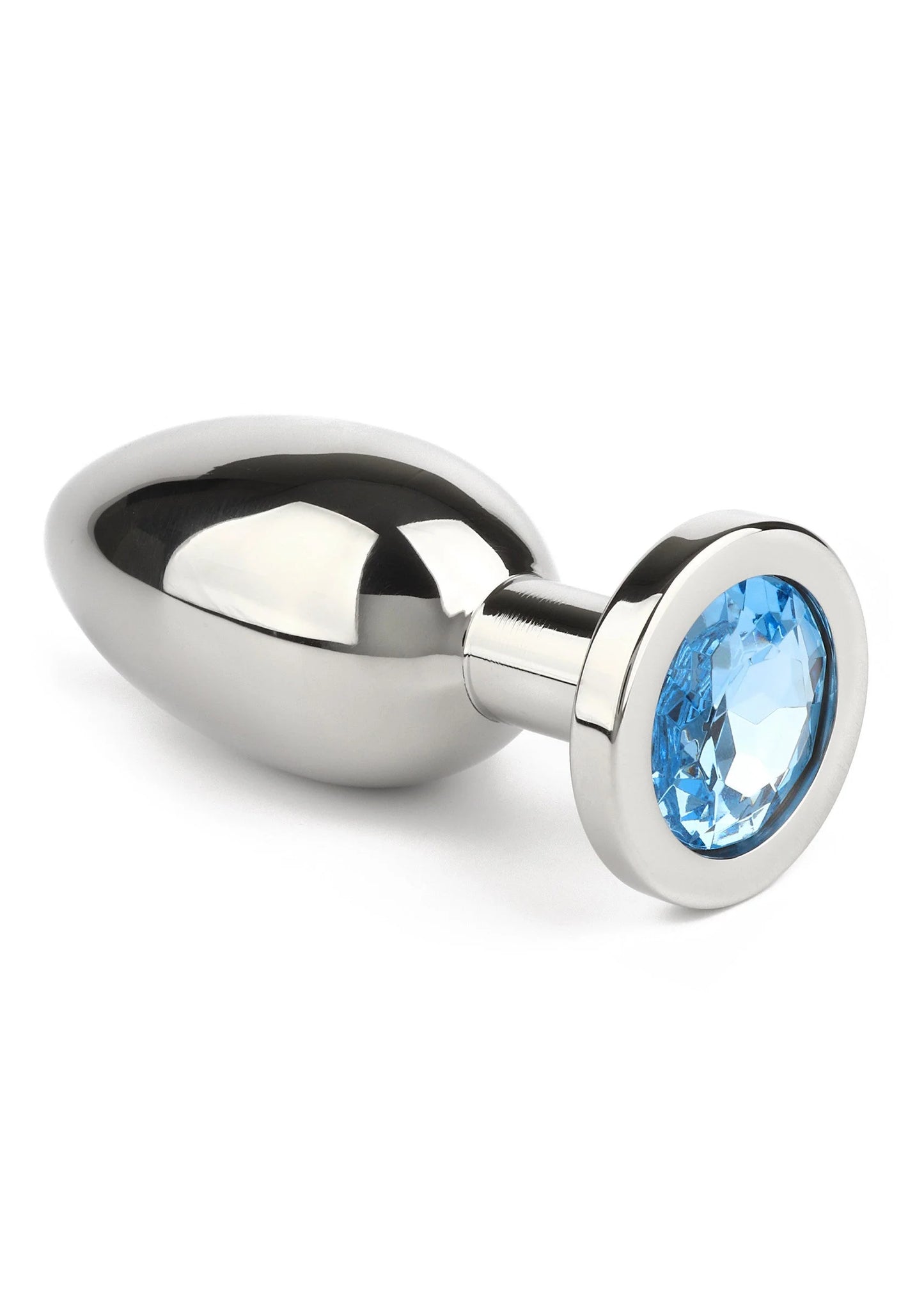 Mr. Steel Jewled Butt Plug Large (Blue)