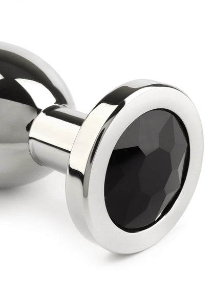 Mr. Steel Jewled Butt Plug Large (Blue)