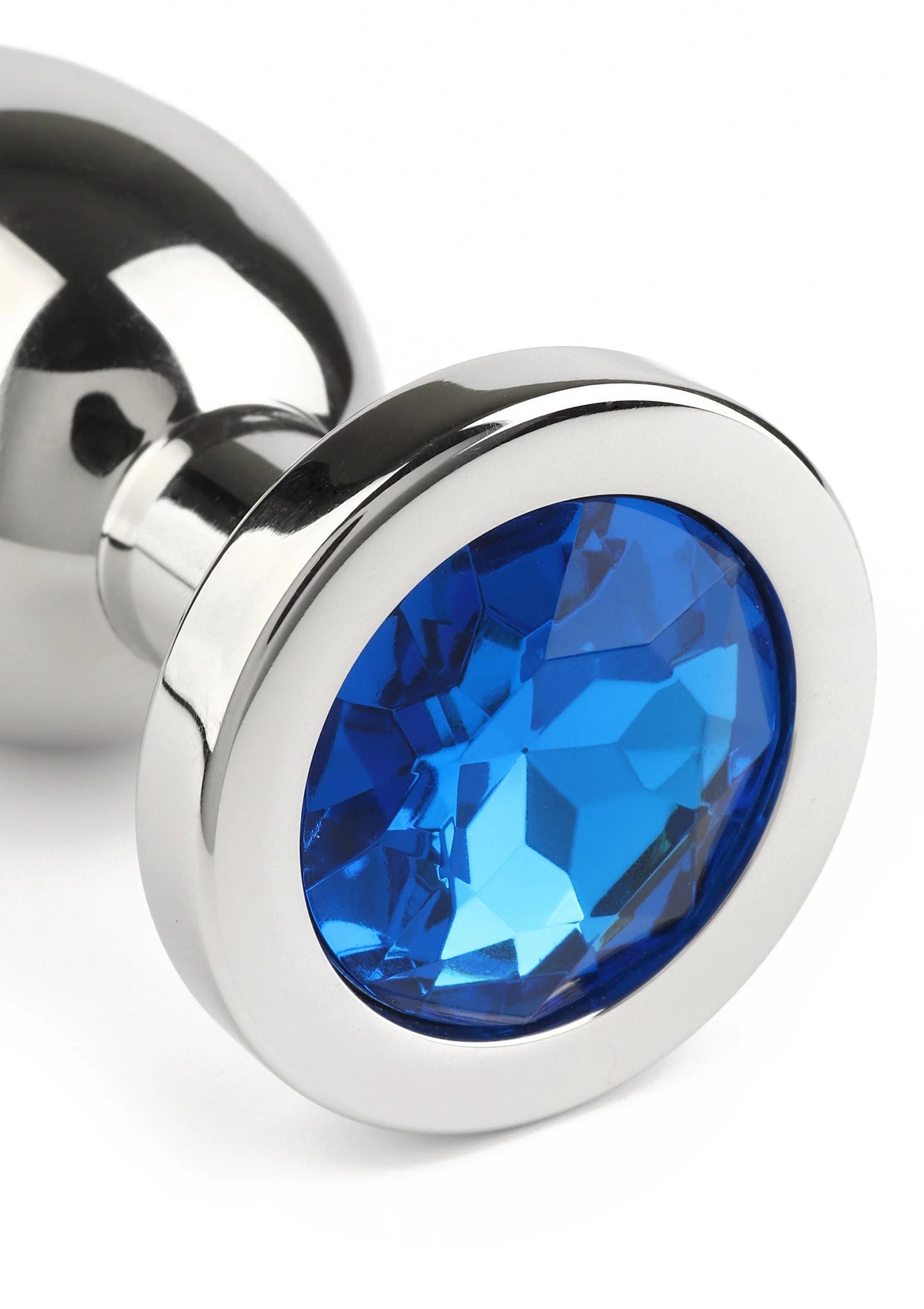 Mr. Steel Jewled Butt Plug Large (Blue)