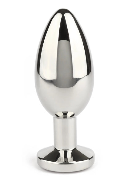 Mr. Steel Jewled Butt Plug Large (Blue)