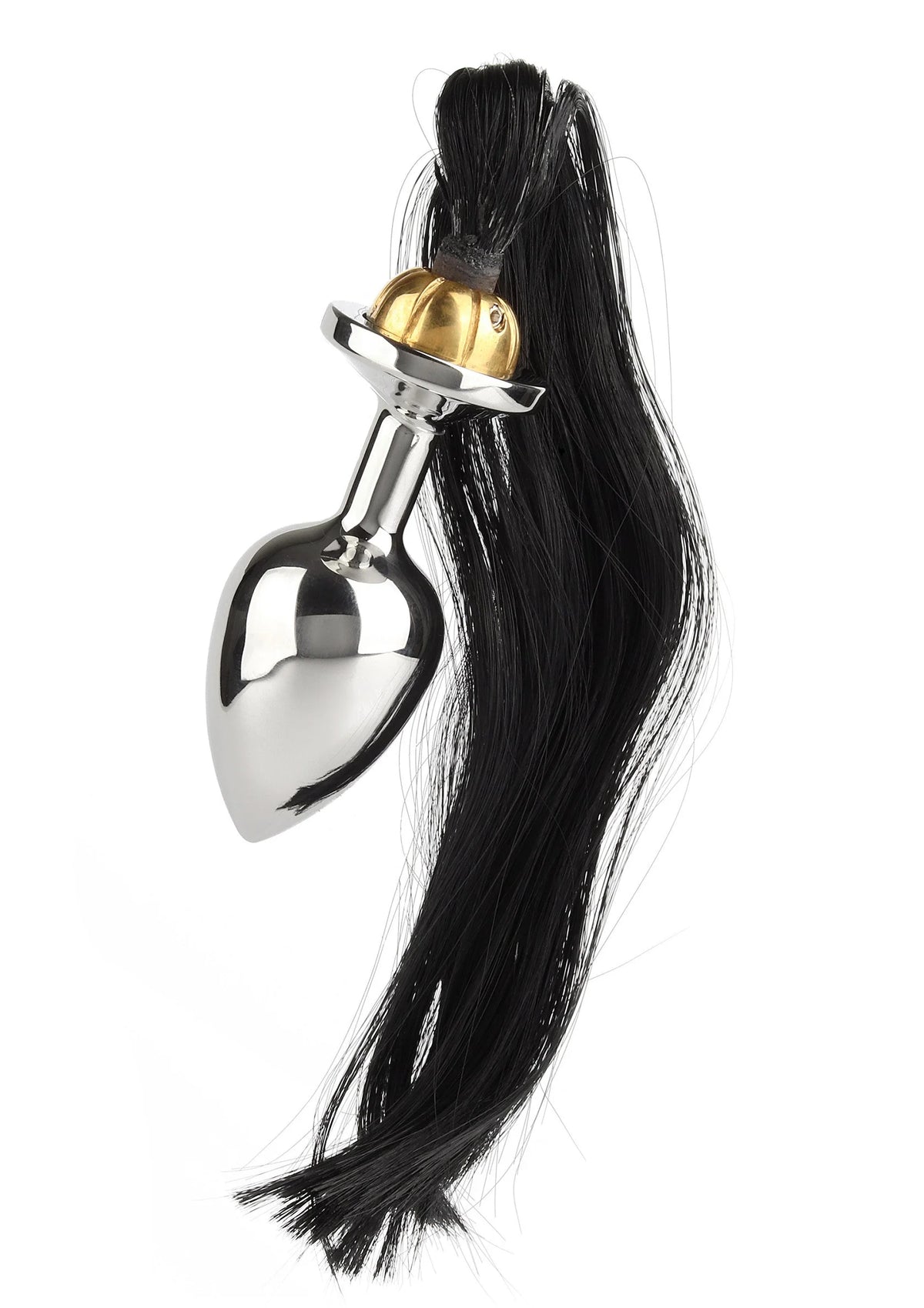 Bestel: Black Hair Pony Tail Rosebud by Mr. Steel - bij Happytoys: de erotische sex webshop | liever Happy dan Easy ⭐⭐⭐⭐⭐