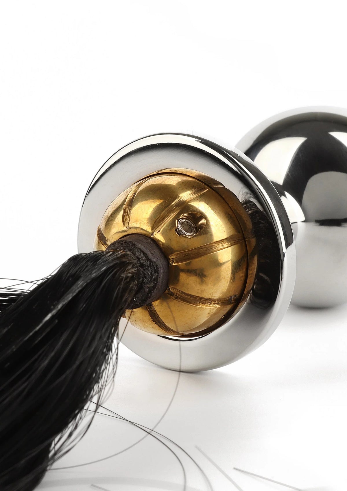 Bestel: Black Hair Pony Tail Rosebud by Mr. Steel - bij Happytoys: de erotische sex webshop | liever Happy dan Easy ⭐⭐⭐⭐⭐
