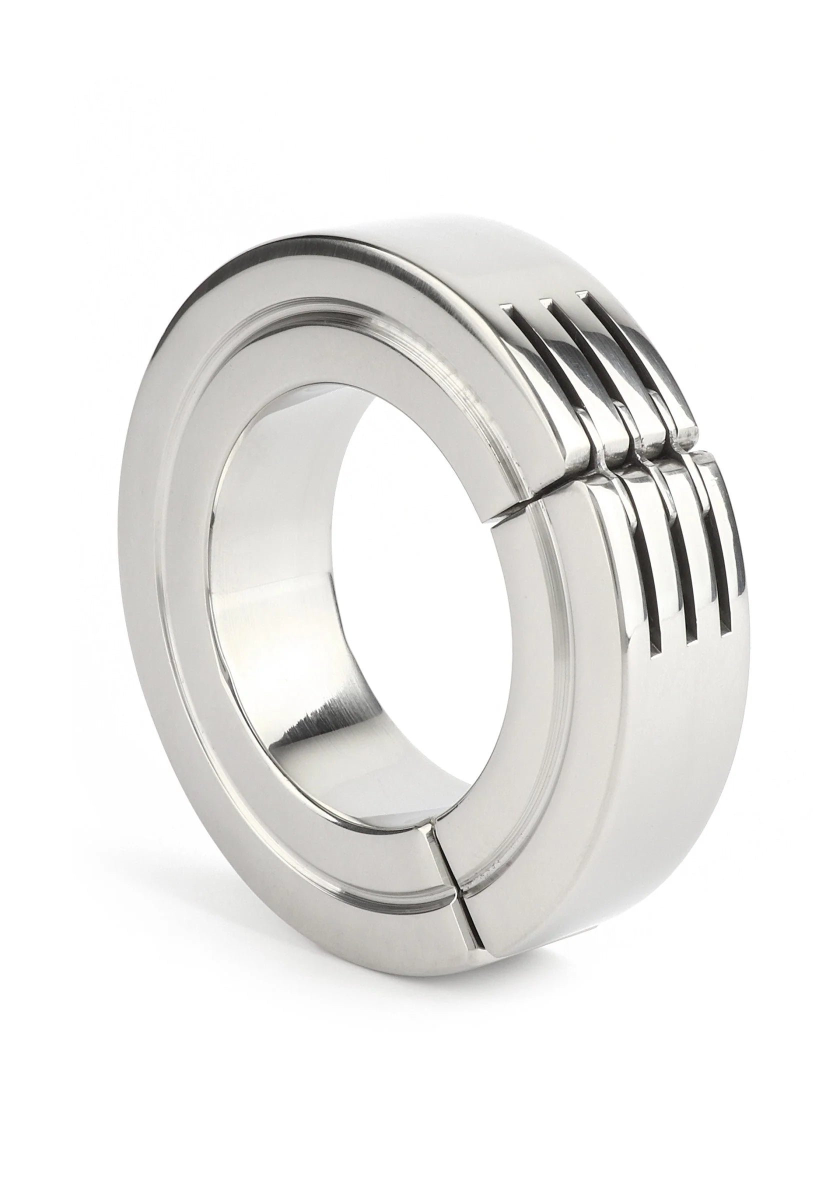 Metalen scharnierende magnetische cockring van 40 mm, zilverkleurig
