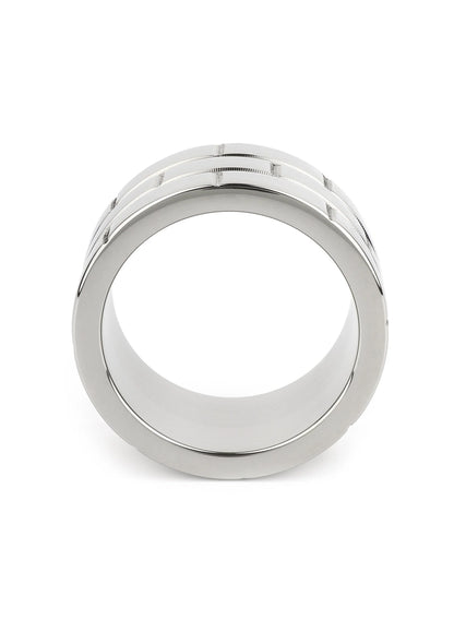 Zilverkleurige C-ring van metaal met gladde binnenkant