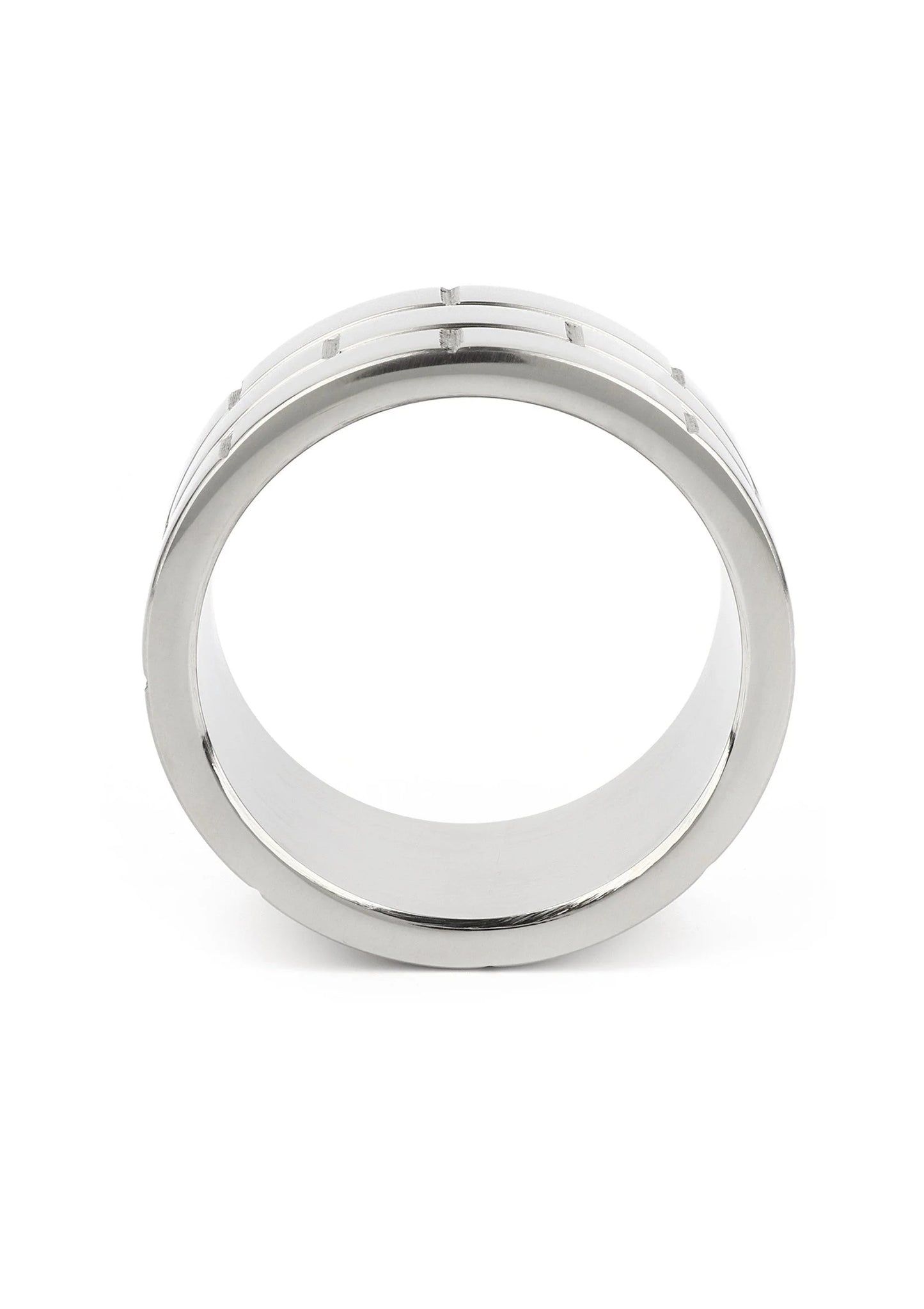 Stalen C-ring 45 mm in glanzend zilverkleurig, bovenaanzicht