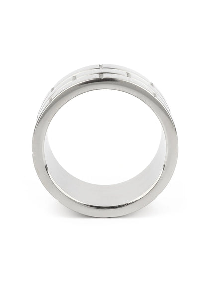 Stalen C-ring 45 mm in glanzend zilverkleurig, bovenaanzicht