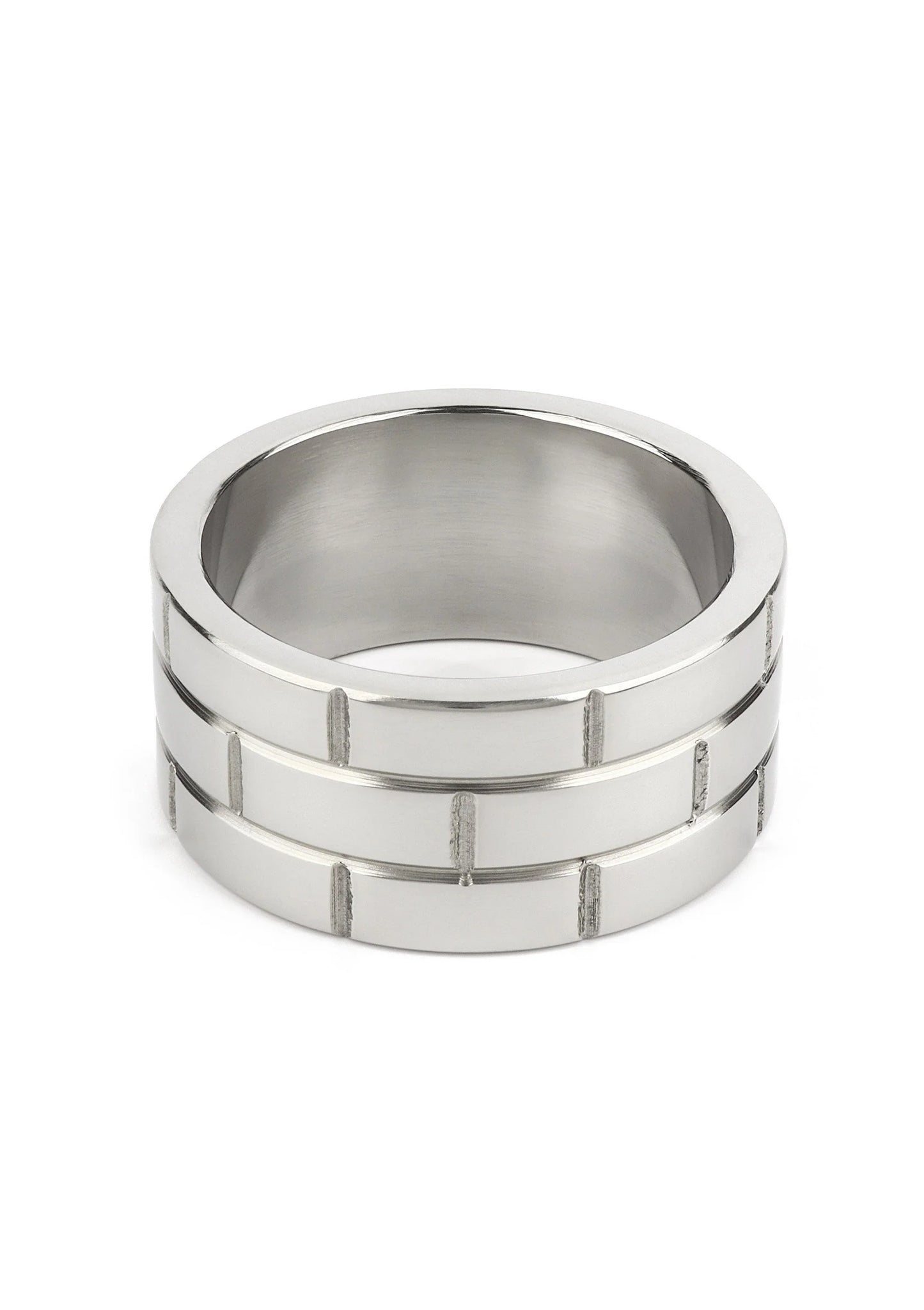 Stalen C-ring 45 mm met binnenzijde in glanzend zilverkleurig