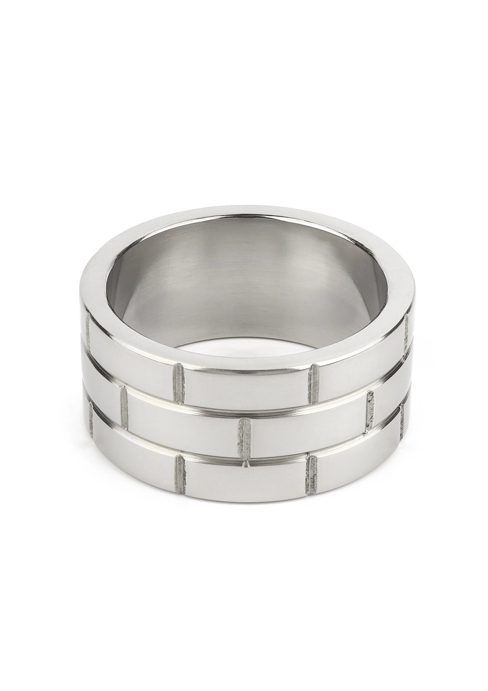 Stalen C-ring 45 mm met binnenzijde in glanzend zilverkleurig