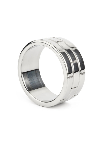 Glanzende metalen C-ring voor muurbevestiging, 50 mm, chroomkleurig