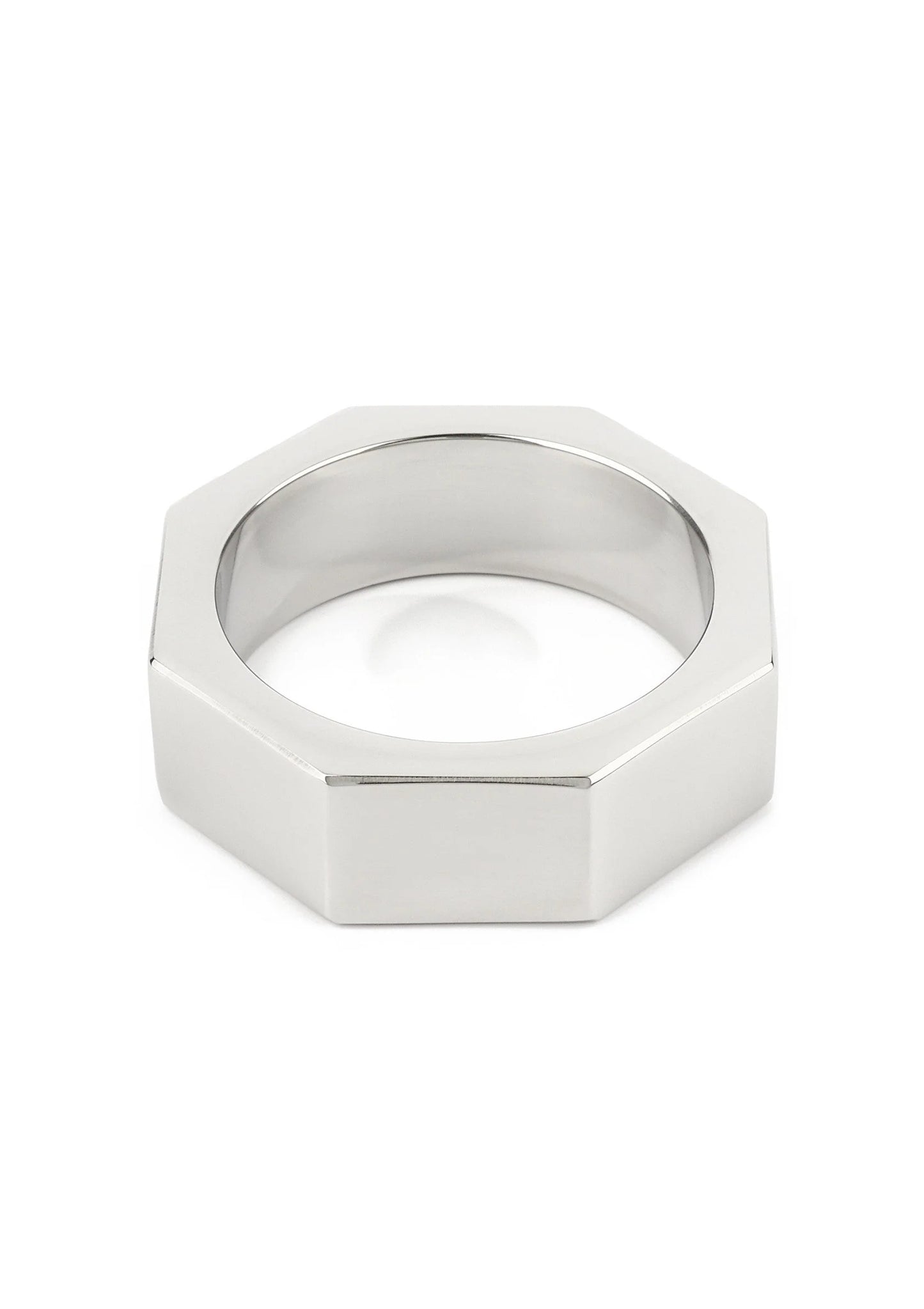 Zilveren zeskantige C-ring moer, 40 mm, Mr. Steel