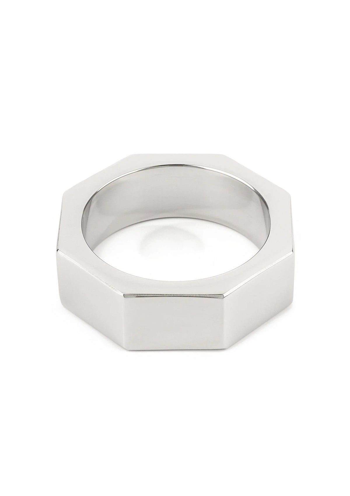 Zilveren zeskantige C-ring moer, 40 mm, Mr. Steel