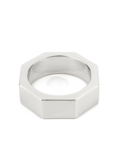 Zilveren zeskantige C-ring moer, 40 mm, Mr. Steel