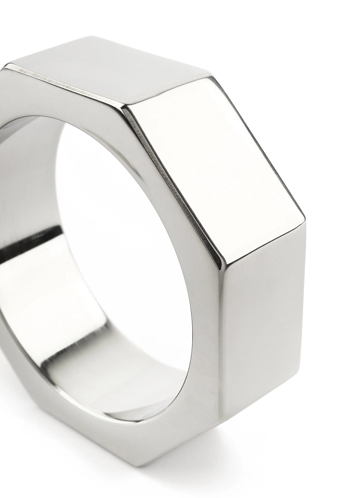 Zilveren C-ring moer met zeskantige buitenkant, 40 mm, Mr. Steel