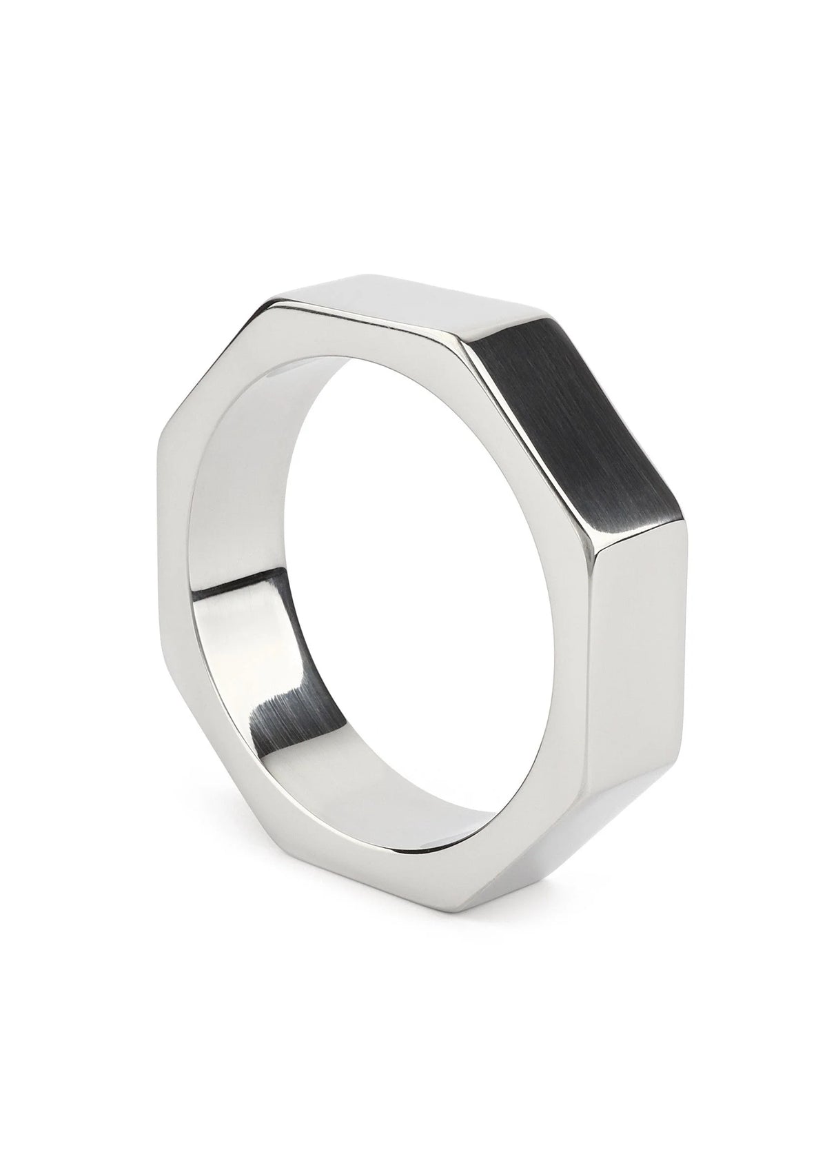 RVS C-ring moer 50 mm met gepolijste afgeschuinde randen