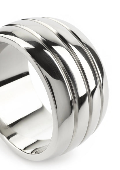 Gepolijste ovale C-ring van roestvrij staal (50 mm) met drie groefbanen
