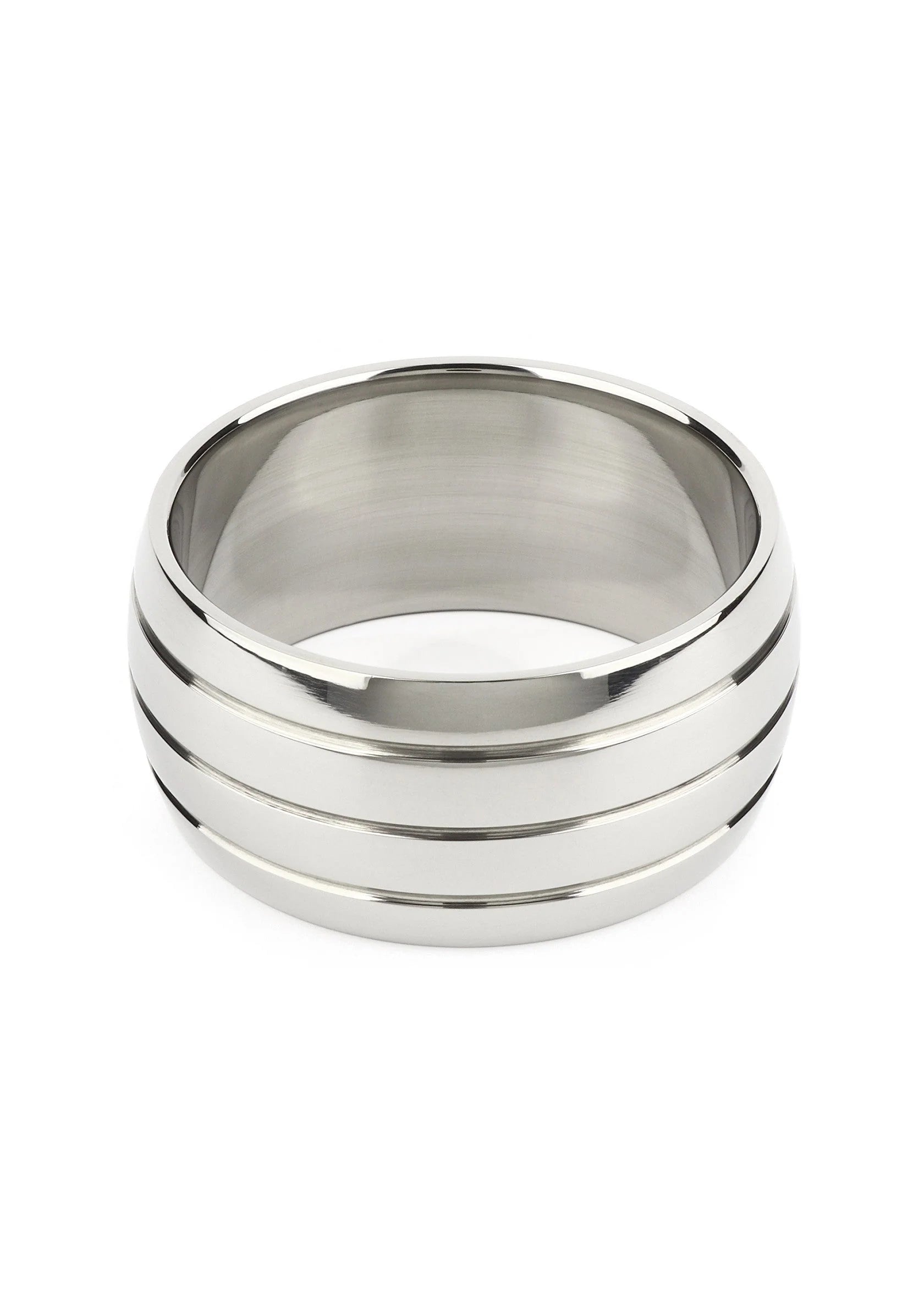 Ovale barrel C-ring 55mm van Mr. Steel, zilveren binnenkant en 3 randen