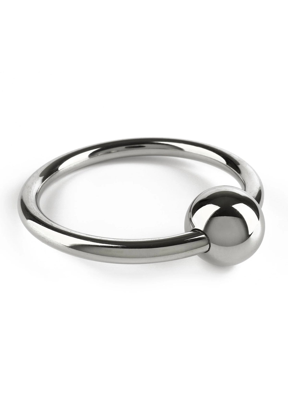 RVS C-ring met kogelsluiting, zilverkleurig, ronde ring met bolsluiting