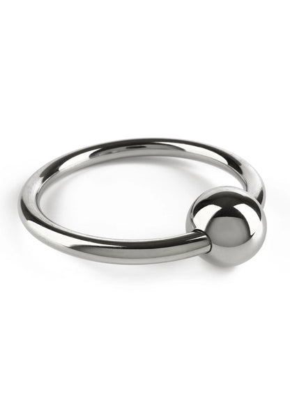 RVS C-ring met kogelsluiting, zilverkleurig, ronde ring met bolsluiting
