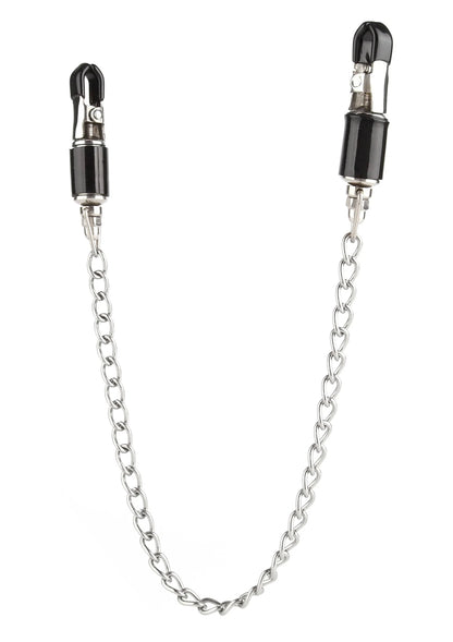 Bestel: Barrel Tit Clamps With Chain by Mr. Steel - bij Happytoys: de erotische sex webshop | liever Happy dan Easy ⭐⭐⭐⭐⭐
