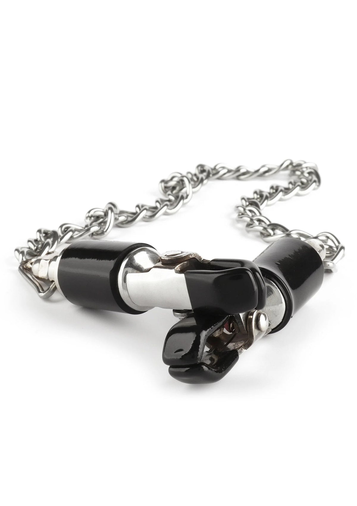 Bestel: Barrel Tit Clamps With Chain by Mr. Steel - bij Happytoys: de erotische sex webshop | liever Happy dan Easy ⭐⭐⭐⭐⭐