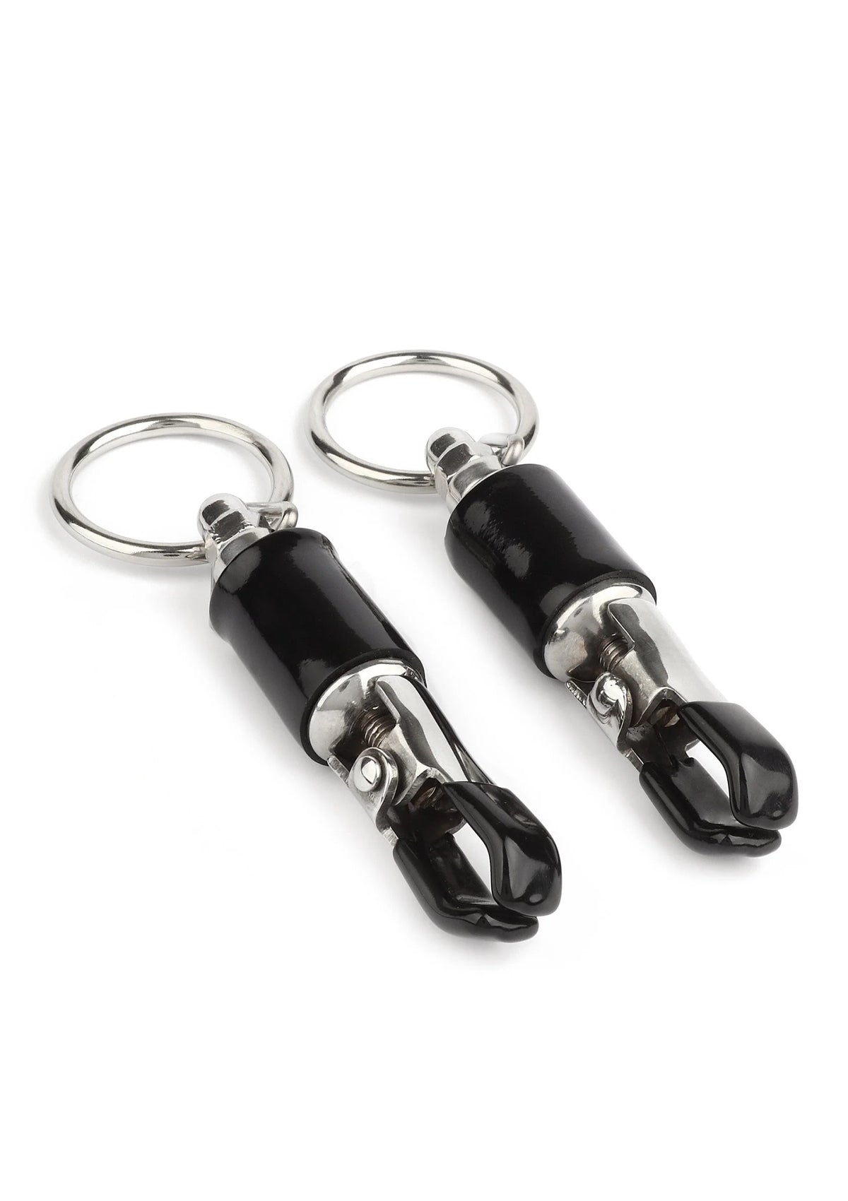 Bestel: Barrel Tit Clamps With Ring by Mr.Steel - bij Happytoys: de erotische sex webshop | liever Happy dan Easy ⭐⭐⭐⭐⭐