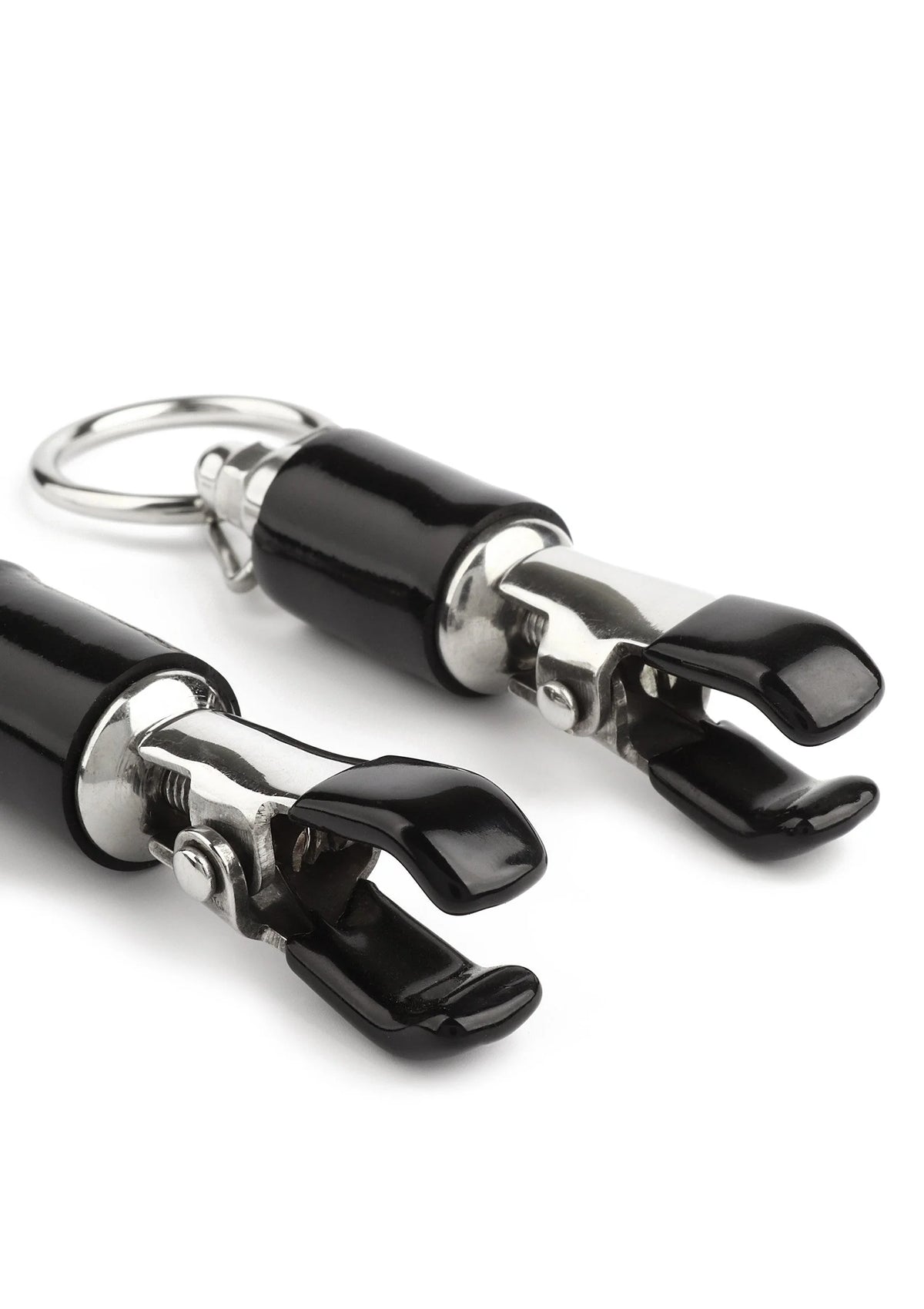 Bestel: Barrel Tit Clamps With Ring by Mr.Steel - bij Happytoys: de erotische sex webshop | liever Happy dan Easy ⭐⭐⭐⭐⭐