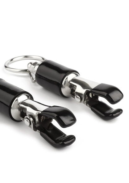 Bestel: Barrel Tit Clamps With Ring by Mr.Steel - bij Happytoys: de erotische sex webshop | liever Happy dan Easy ⭐⭐⭐⭐⭐