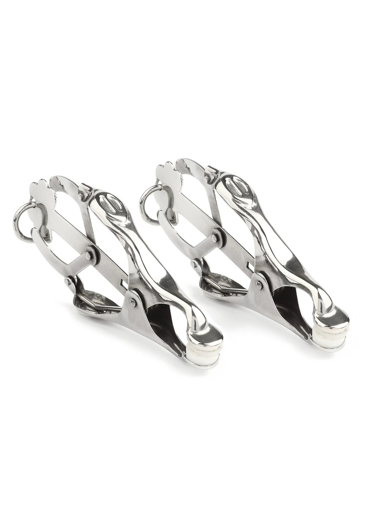 Bestel: Squeezer Nipple Clamps W Ring by Mr. Steel - bij Happytoys: de erotische sex webshop | liever Happy dan Easy ⭐⭐⭐⭐⭐