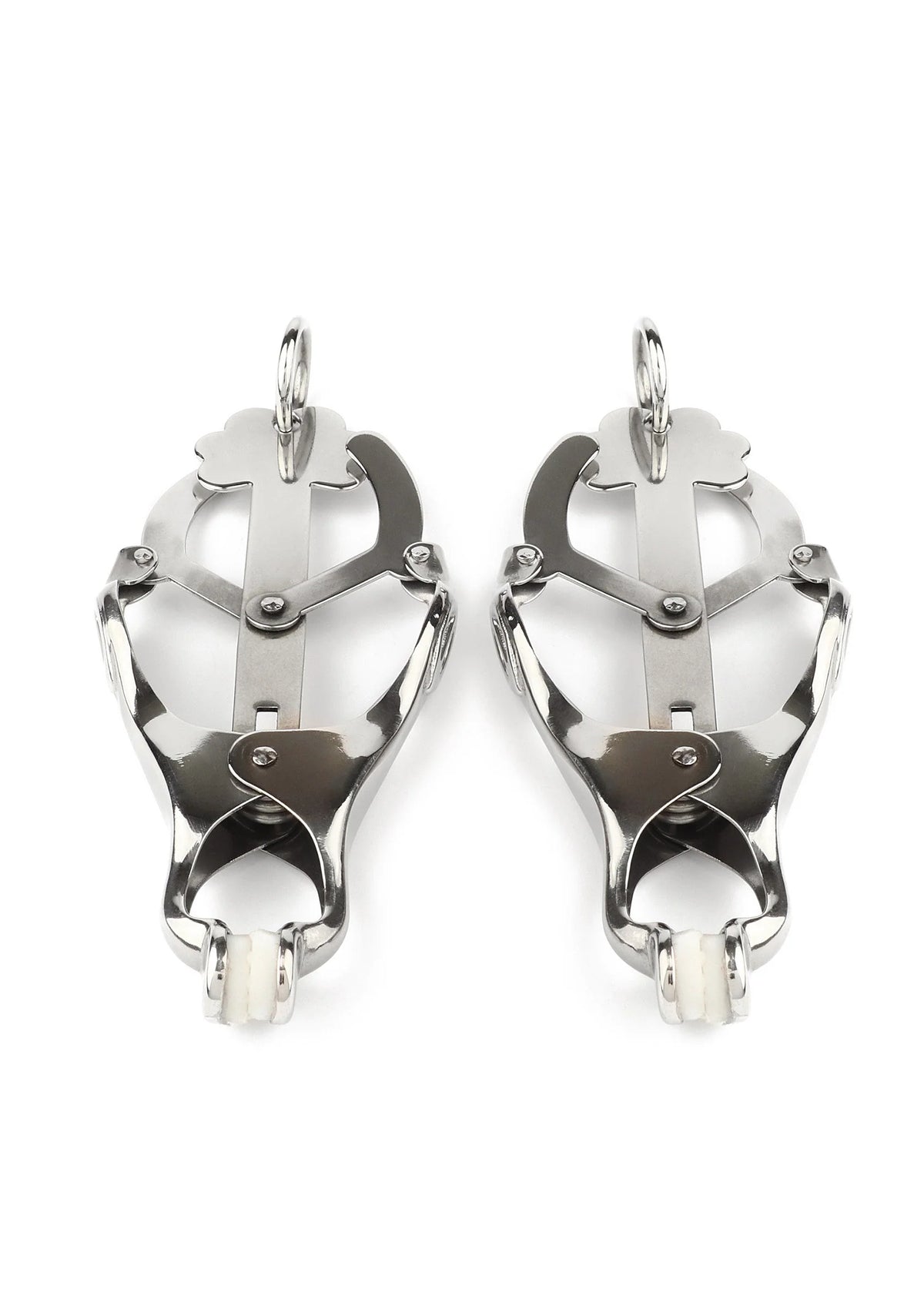 Bestel: Squeezer Nipple Clamps W Ring by Mr. Steel - bij Happytoys: de erotische sex webshop | liever Happy dan Easy ⭐⭐⭐⭐⭐