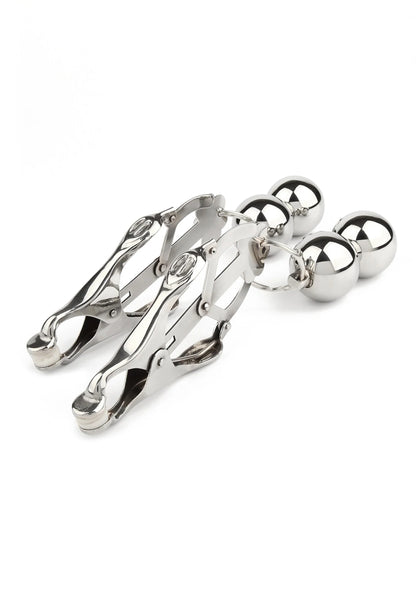 Bestel: Clover Nipple Clamps Weight by Mr. Steel - bij Happytoys: de erotische sex webshop | liever Happy dan Easy ⭐⭐⭐⭐⭐ - Default Title - 38416 - SILVER