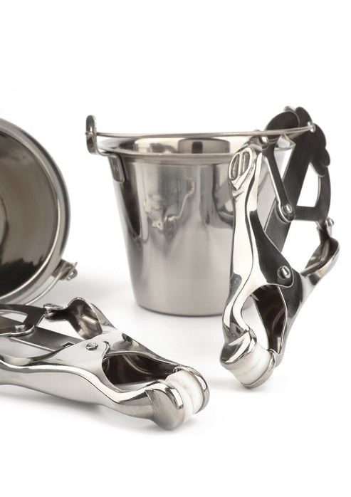 Nipple Clamps with Buckets by Mr. Steel
