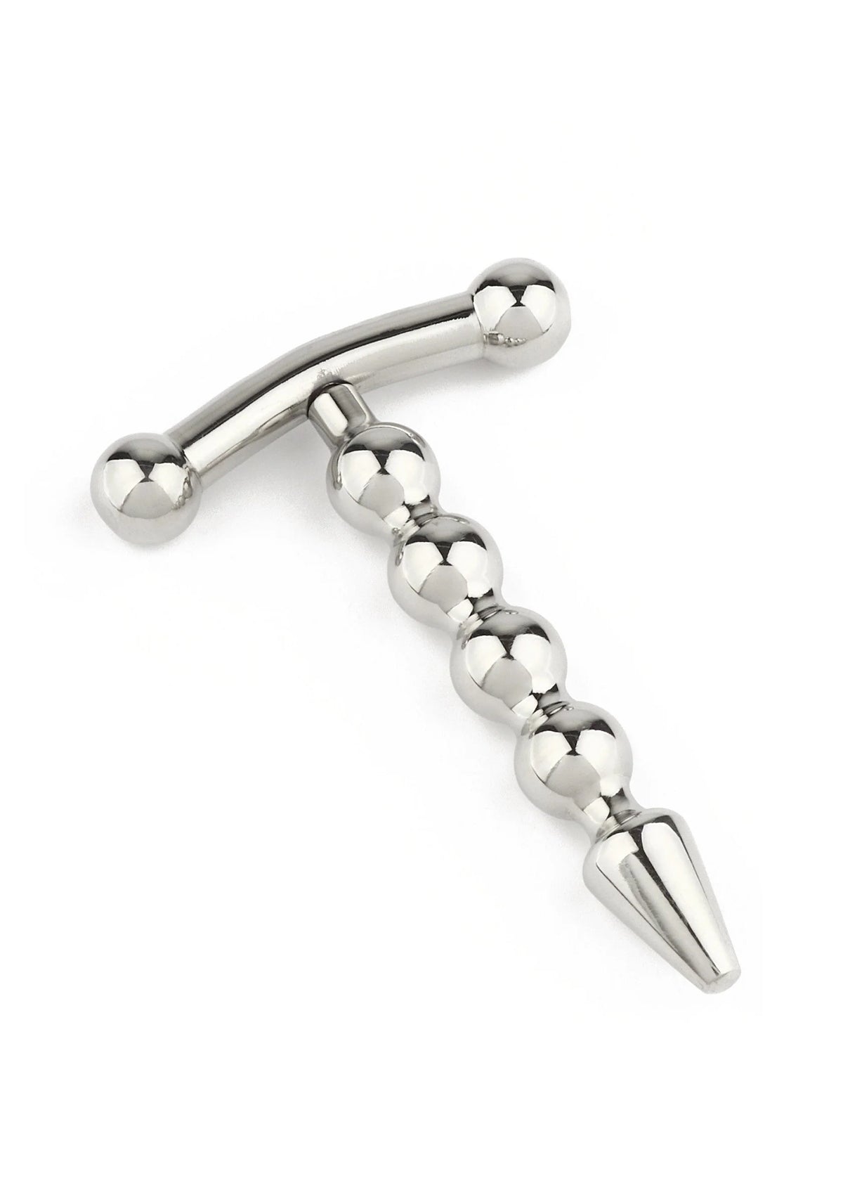 Bestel: Rod Ecstasy Beaded Penis Plug - bij Happytoys: de erotische sex webshop | liever Happy dan Easy ⭐⭐⭐⭐⭐ - Default Title - 38447 - SILVER
