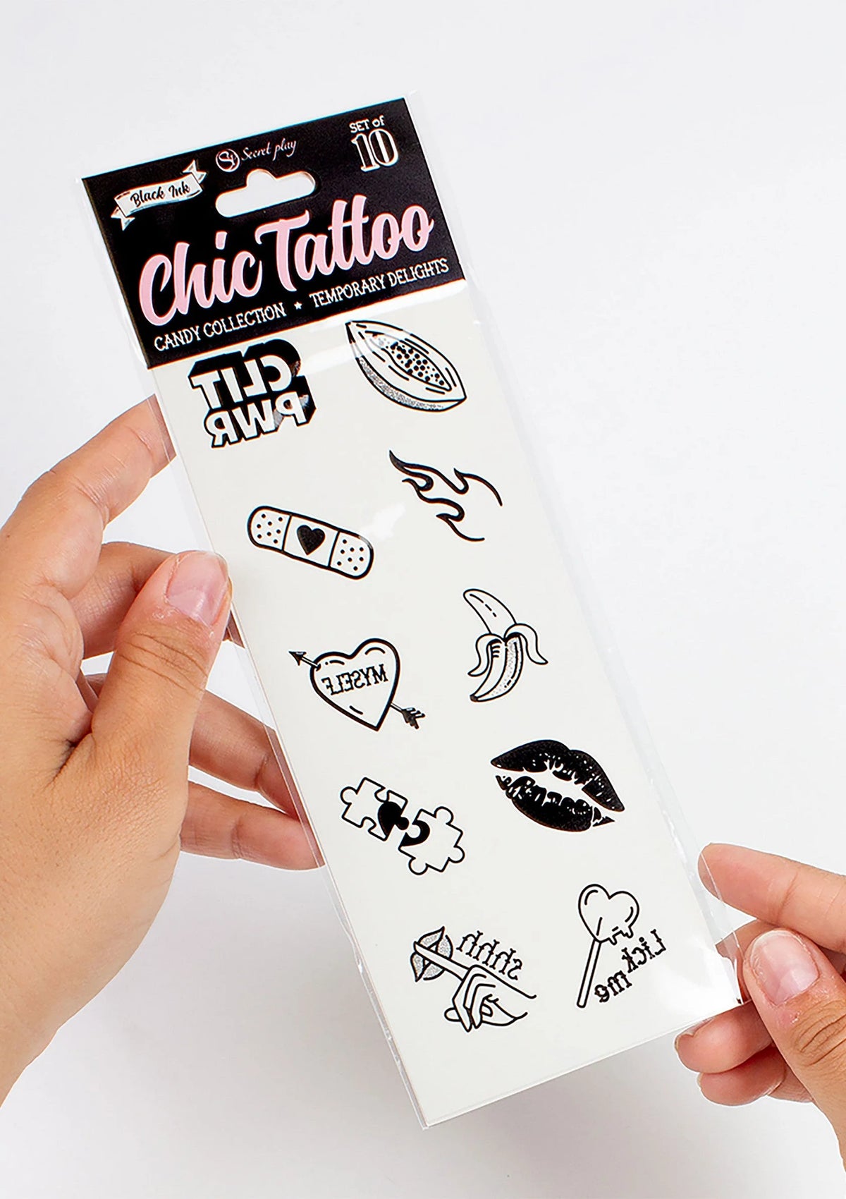 Bestel: Candy Chic Temporary Tattoo - bij Happytoys: de erotische sex webshop | liever Happy dan Easy ⭐⭐⭐⭐⭐ - Default Title - 44325 - BLACK