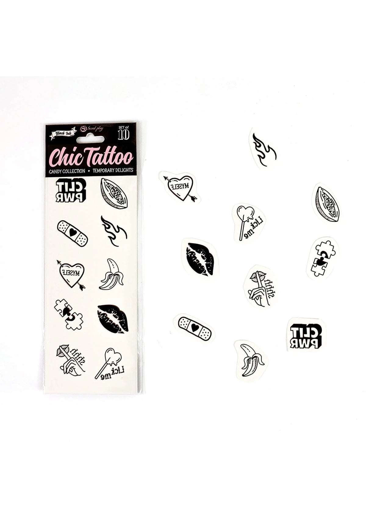 Bestel: Candy Chic Temporary Tattoo - bij Happytoys: de erotische sex webshop | liever Happy dan Easy ⭐⭐⭐⭐⭐